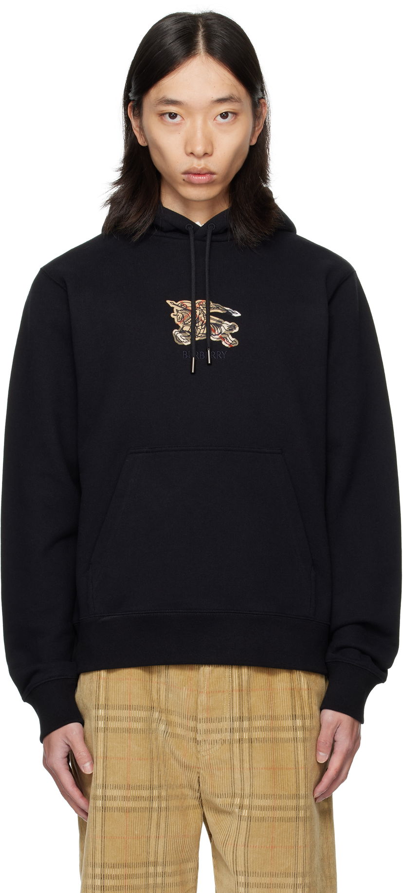 Світшоти Burberry Burberry Cotton Hoodie with Equestrian Knight Design чорний | 8116060