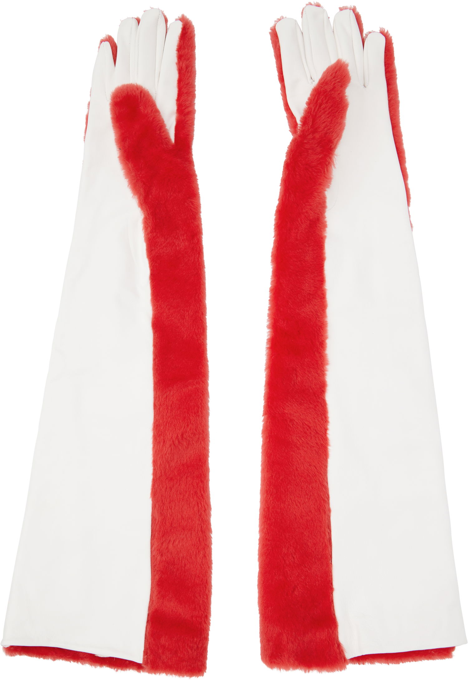 Рукавички Marni Marni Long Faux-Fur Gloves Червоний | GNMC0052X0 ULM121, 1