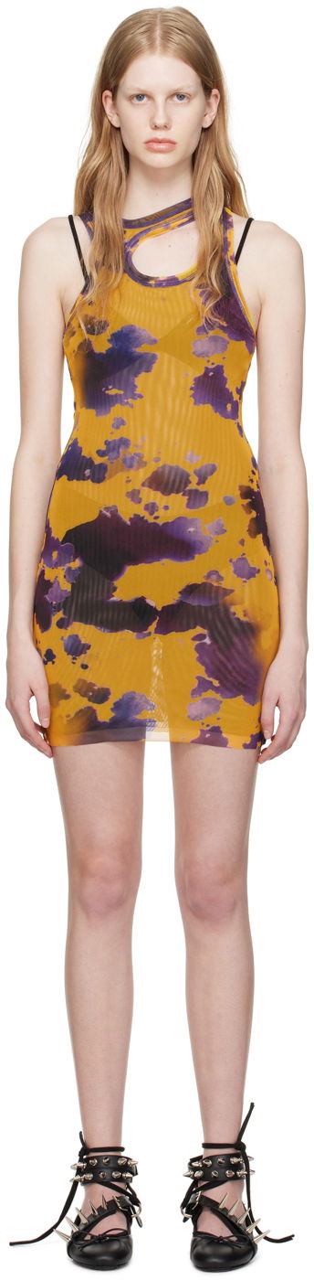 плаття Ottolinger Ottolinger Cutout Tie-Dye Mini Dress Жовтий | 100816