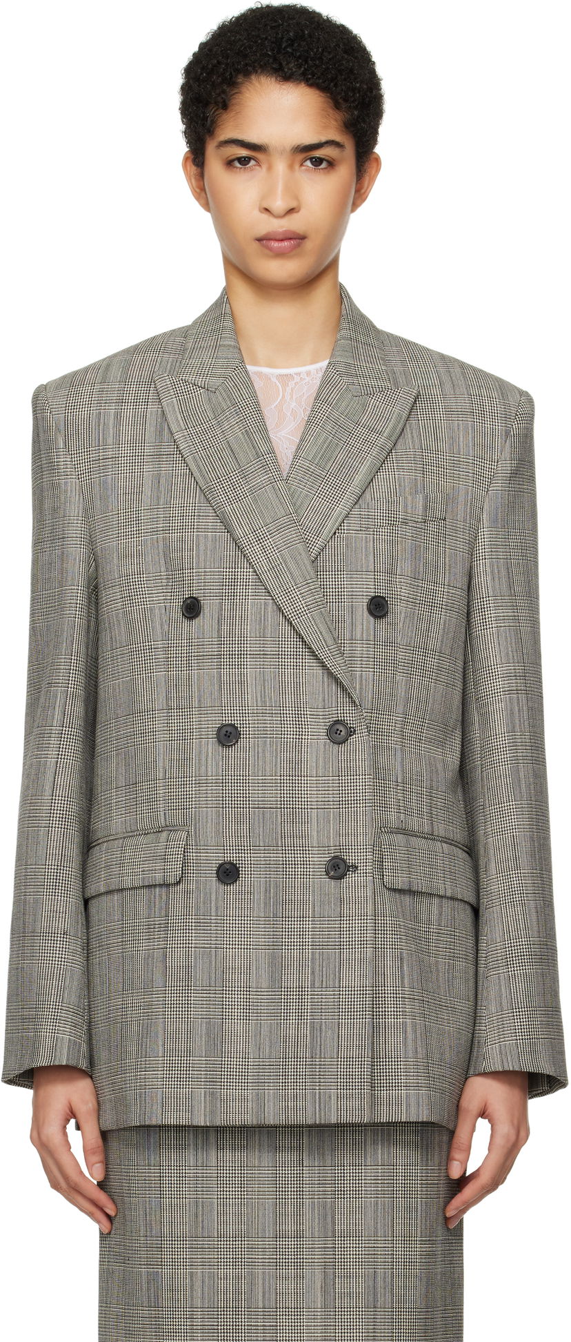 Куртка WARDROBE.NYC Double Breasted Blazer Сірий | W4007F24PW