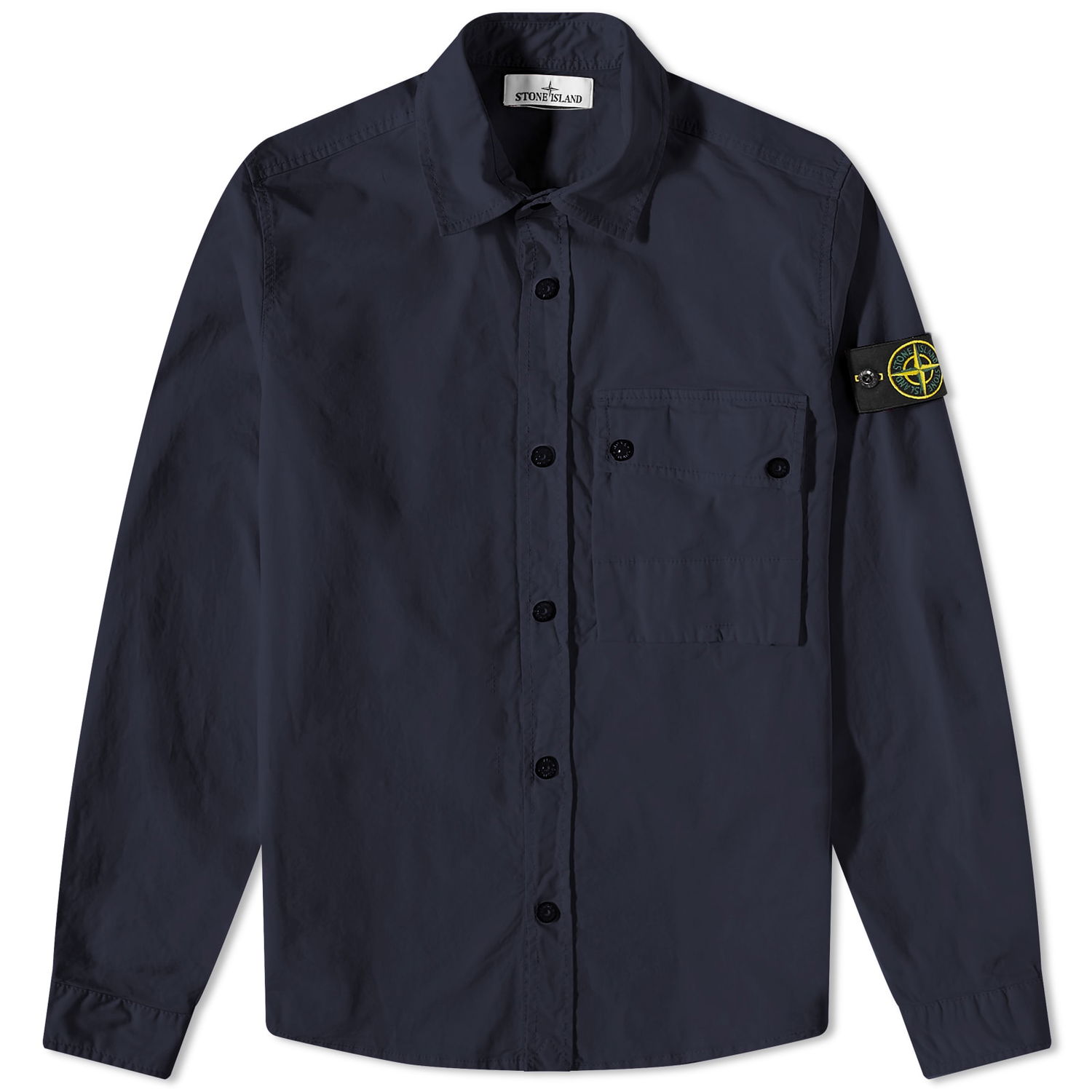 Сорочка Stone Island Supima Cotton Twill Stretch-TC Button Overshirt Navy чорний | 781511610-V0020, 0