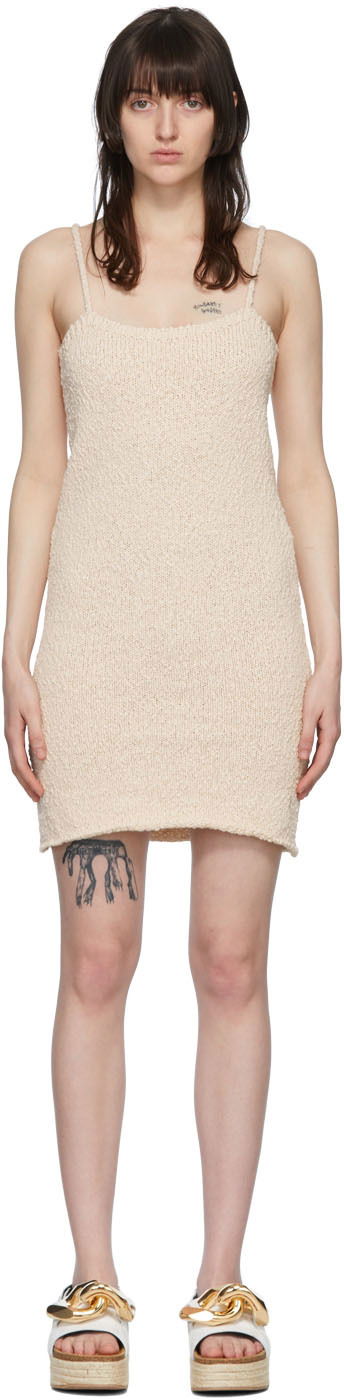 плаття JW Anderson Cotton Mini Dress бежевий | KW0647-YN0197