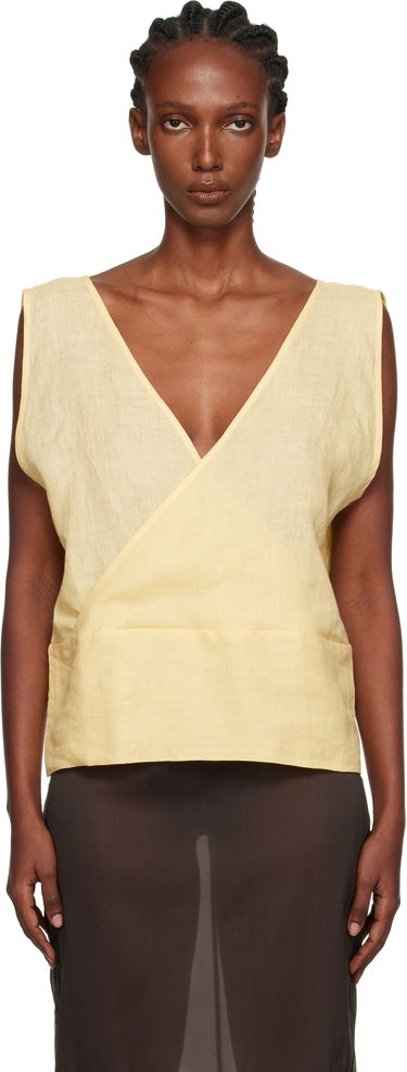 Безрукавка Baserange Baserange Garlin Wrap Linen Top Жовтий | TSGA-FL-AU25, 0