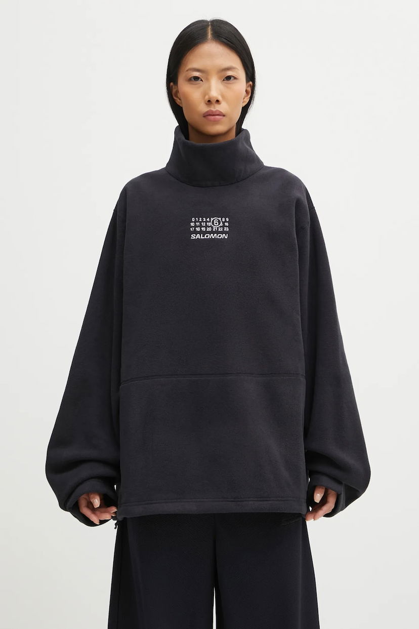 Світшоти Maison Margiela MM6 Maison Margiela x Salomon Oversized High-Neck Fleece Sweatshirt чорний | S52NH0035.M20140.899