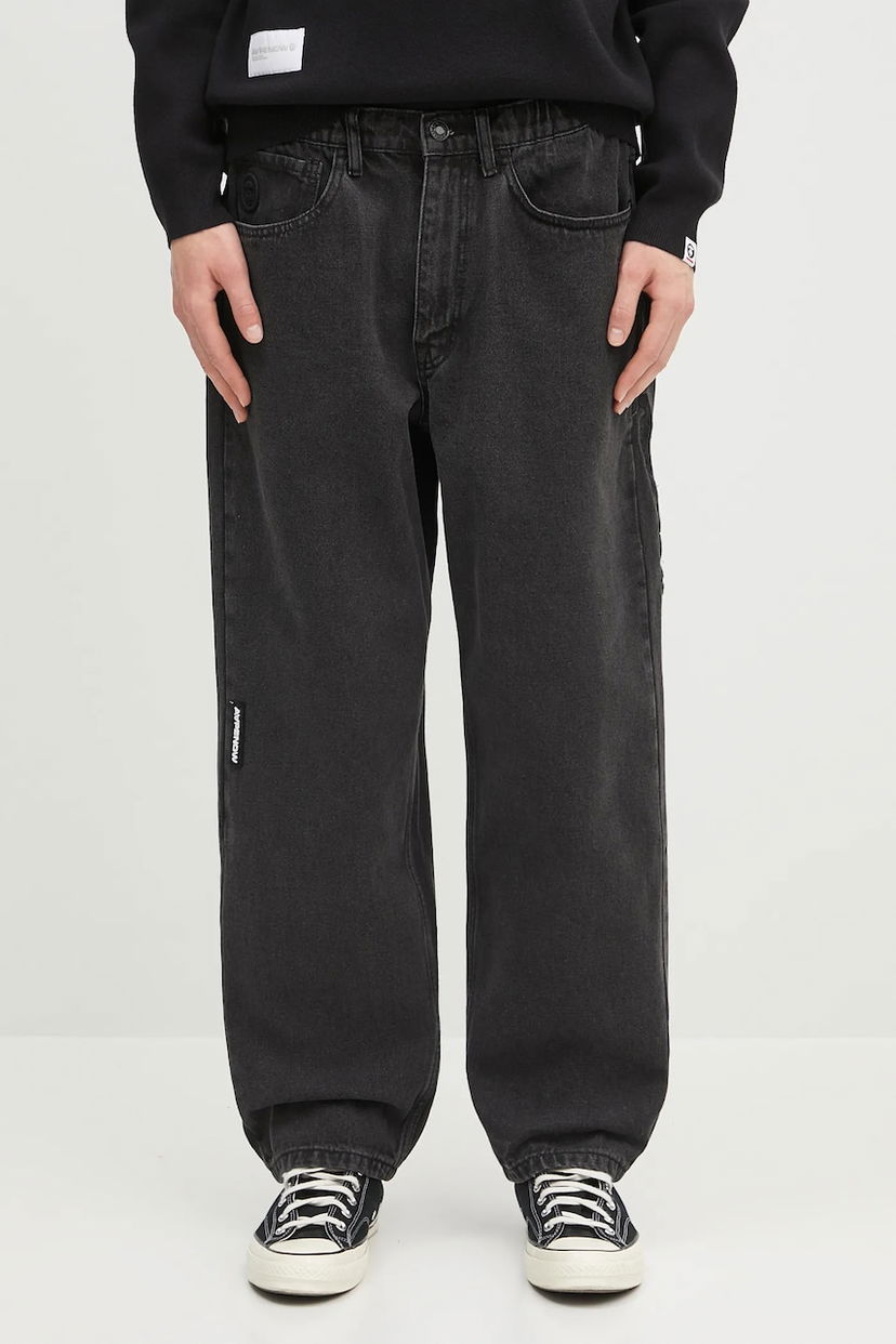 Джинси AAPE by A Bathing Ape AAPE Now Jeans чорний | AAPPTMB662XXO