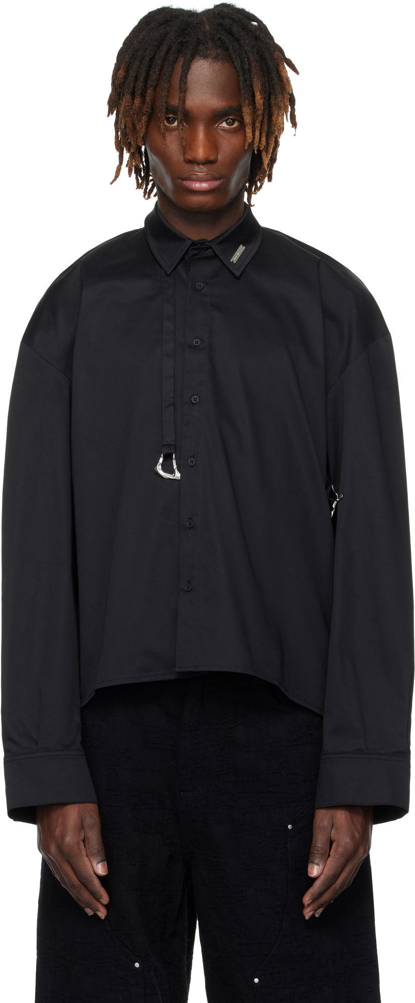 Сорочка HELIOT EMIL HELIOT EMIL Igneous Cropped Shirt чорний | PRESS25_M_05_060_BLK01