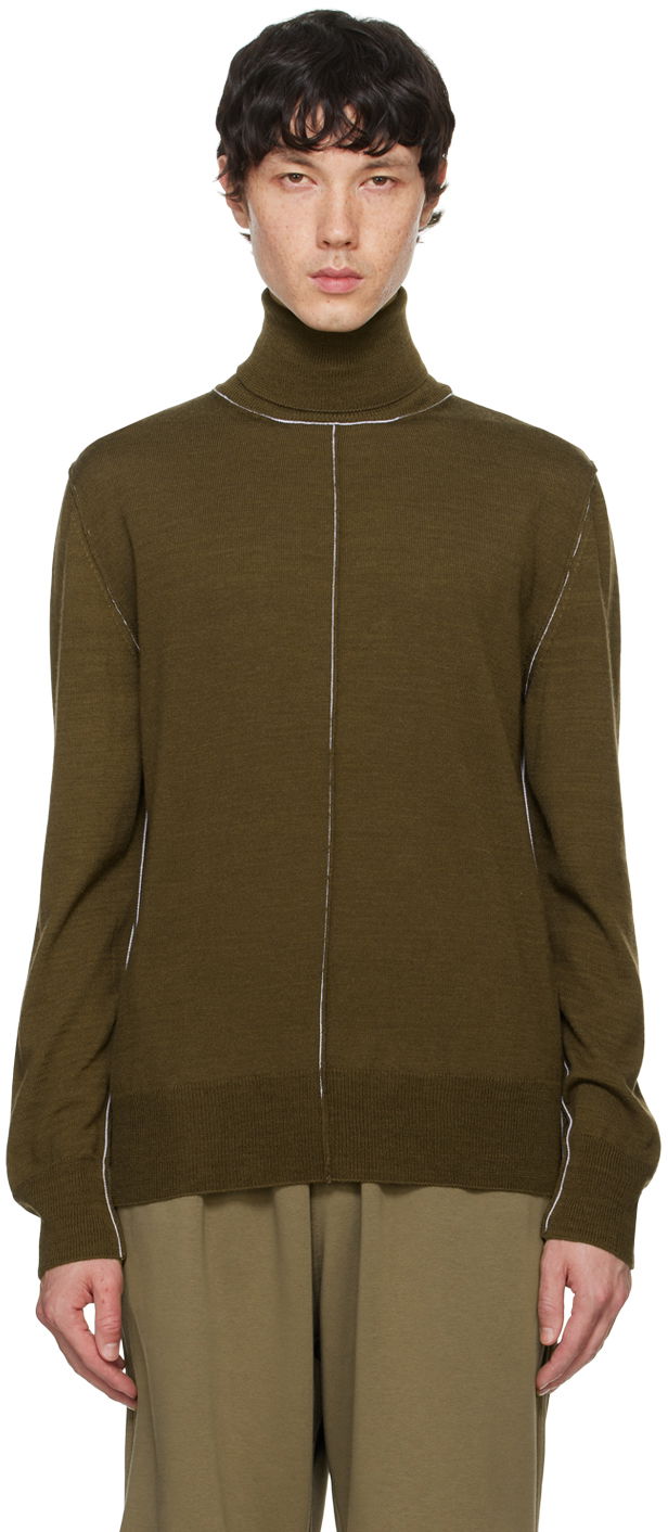 Cветр Maison Margiela MM6 Green Wool Turtleneck Зелений | SH0HA0002 M13037