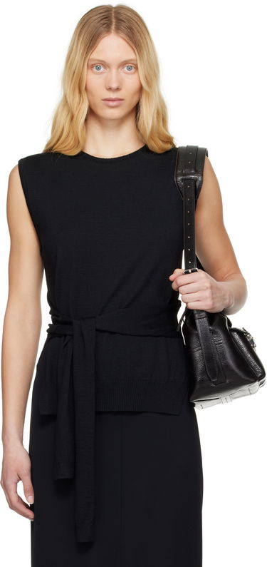 Cветр LEMAIRE Lemaire Trompe L'oeil Sleeveless Tie-Waist Sweater чорний | TO1323 LK087, 0