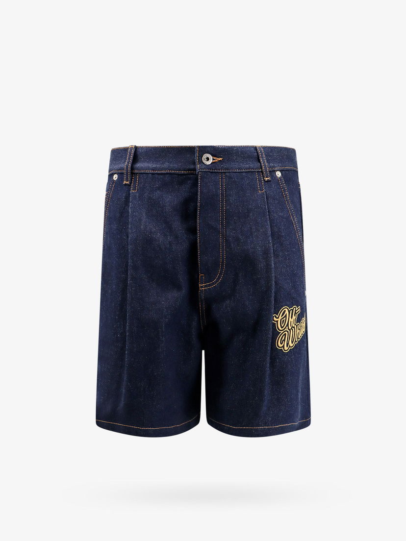 Шорти Off-White BERMUDA SHORTS - OFF WHITE темно-синій | OMYC021S24DEN0024522
