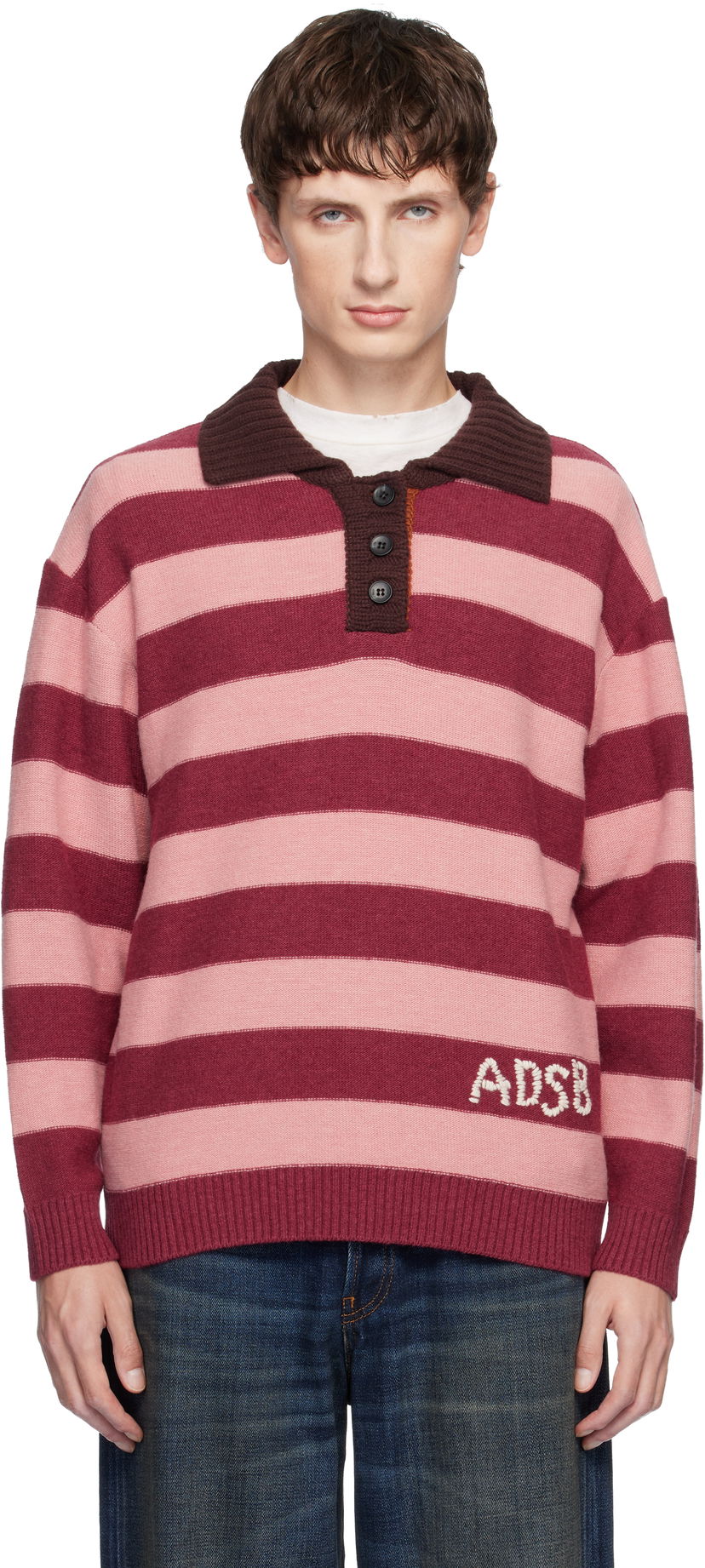 Сорочка поло Andersson Bell Loose-Fit Stripe Collar Polo Різнокольоровий | atb1399w