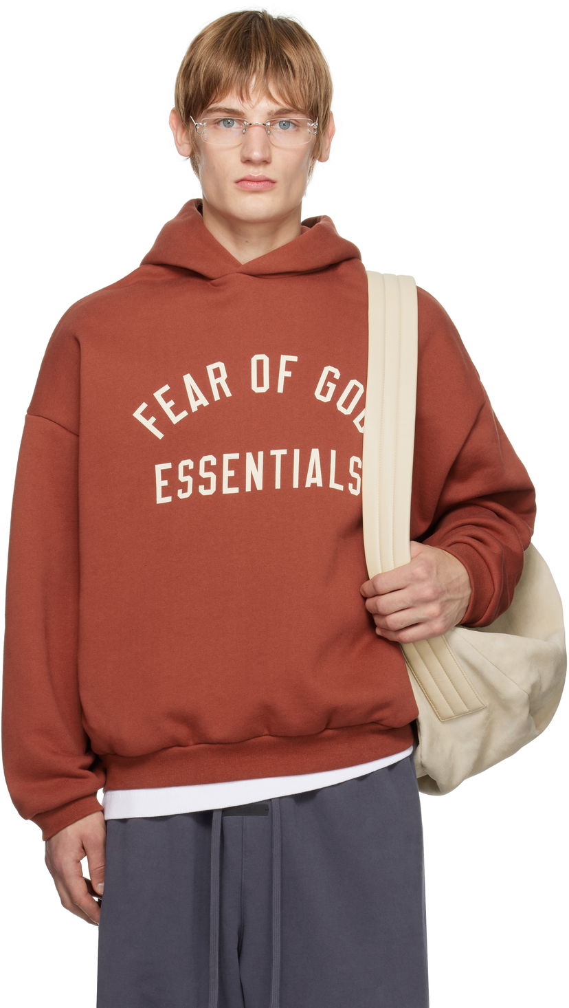 Світшоти Fear of God Fear of God ESSENTIALS Fleece Hoodie Червоний | 192HO246256F