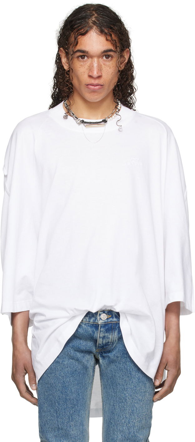 Футболка Jean Paul Gaultier Jean Paul Gaultier Shayne Oliver Edition Oversized T-Shirt білий | 24/27-U-TS068B-J063-01