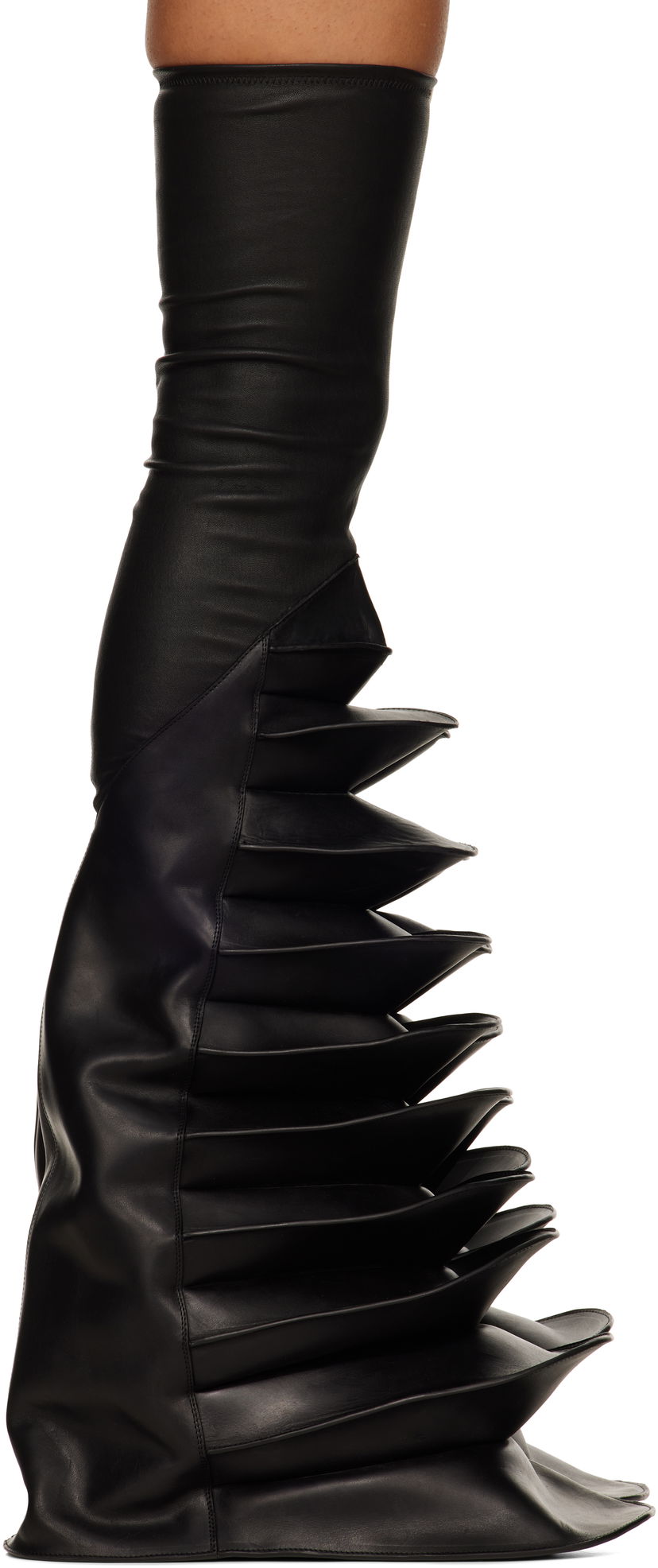 Штани і джинси Rick Owens Rick Owens Porterville Rhino Cargoflares Tall Boots чорний | RO02D3825 LSLGE