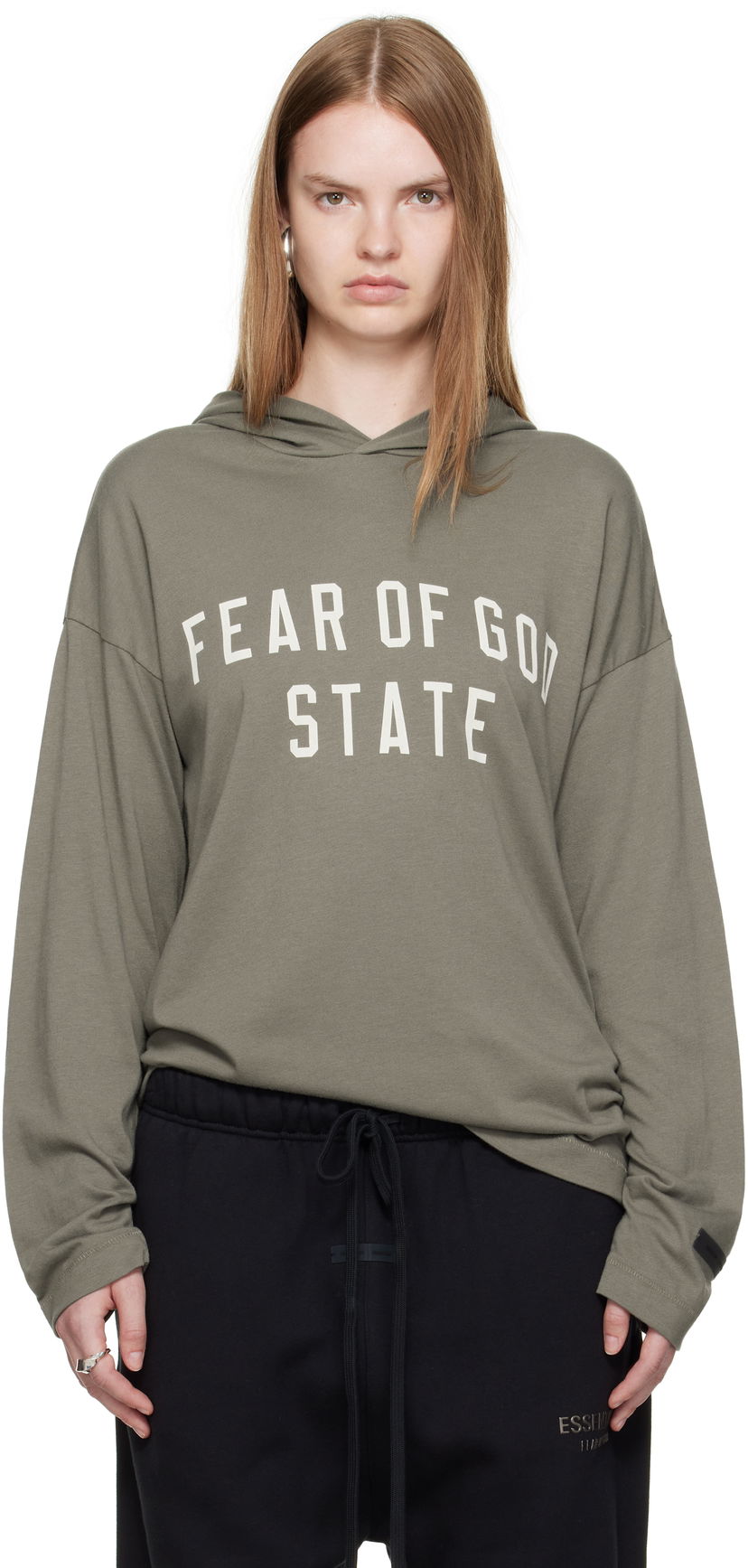 Світшоти Fear of God ESSENTIALS State Long Sleeve Hoodie Зелений | 125SP257177FW