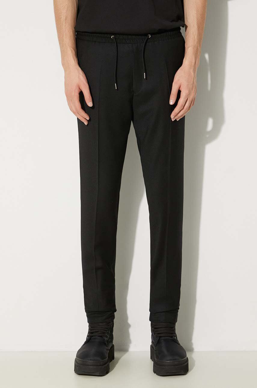 Штани Paul Smith Paul Smith Wool Blend Tapered-Fit Drawstring Trousers чорний | M1R.921T.N00109, 0