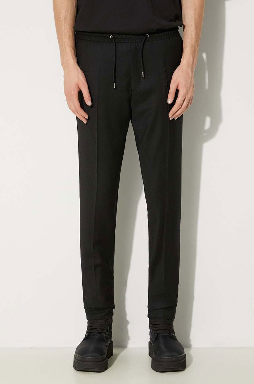 Штани Paul Smith Paul Smith Wool Blend Tapered-Fit Drawstring Trousers чорний | M1R.921T.N00109
