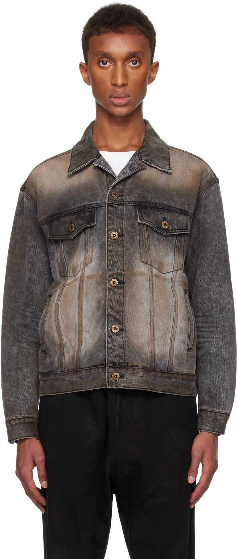 Куртка We11done We11done Washed Denim Jacket Сірий | WD-DJ3-24-315-U-BK