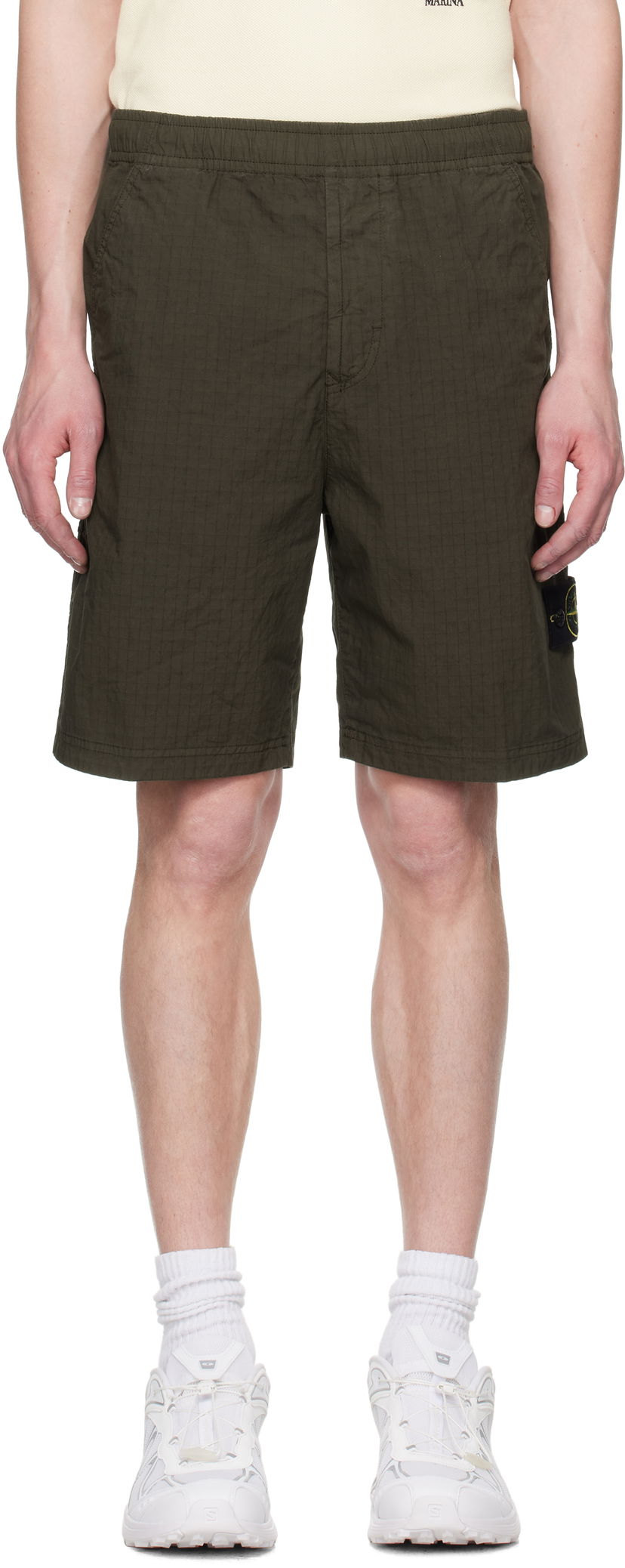 Шорти Stone Island Stone Island Mil-Spec Stretch Ripstop-TC Shorts Зелений | K1S15 L100008 S0063