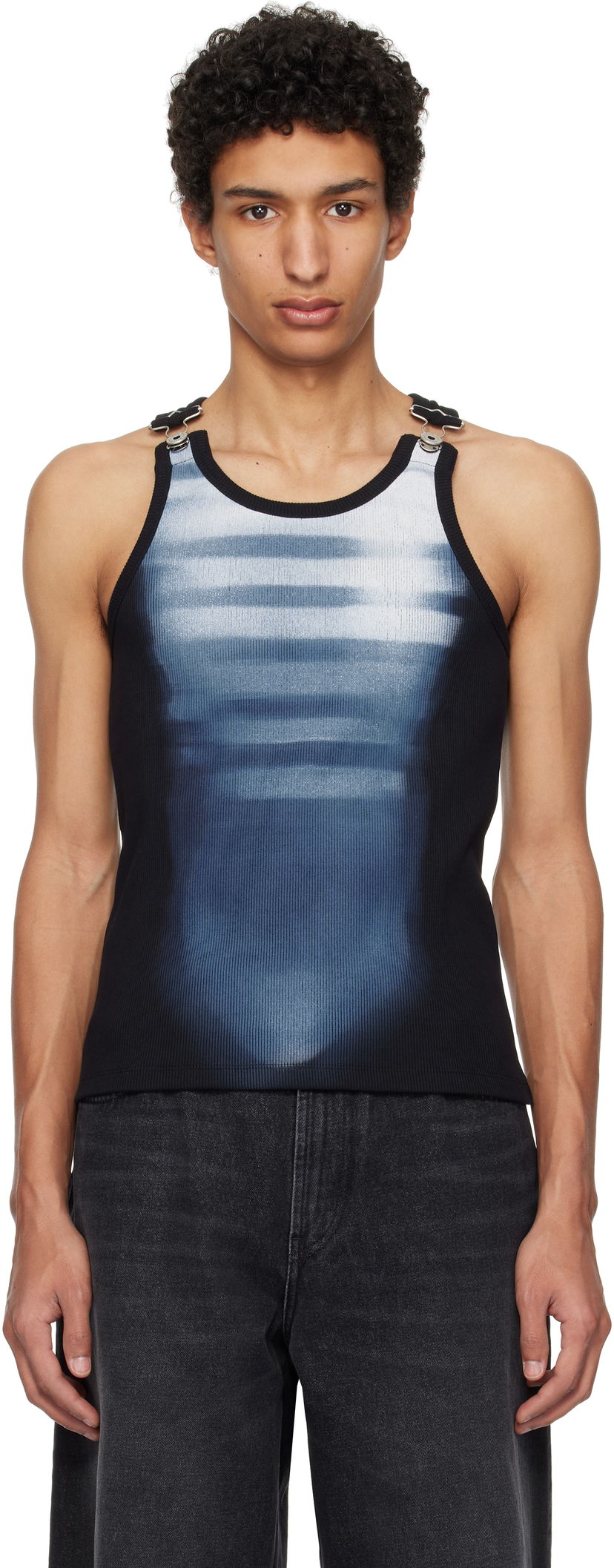 Безрукавка Jean Paul Gaultier Jean Paul Gaultier 'Le Mâle' Gradient Tank Top чорний | 25/33-F-DB051I-J581-0050