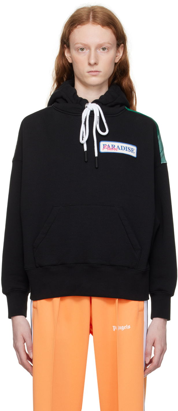 Світшоти Palm Angels Classic Logo Patch Hoodie чорний | PWBB023S23FLE0011084
