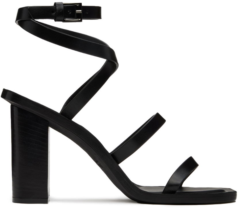 Кросівки та взуття Max Mara Juttal Heeled Sandals чорний | 2414521092600