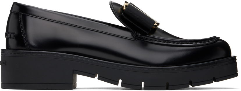 Кросівки та взуття FERRAGAMO Ferragamo Chunky Vara Bow Loafers чорний | 777353