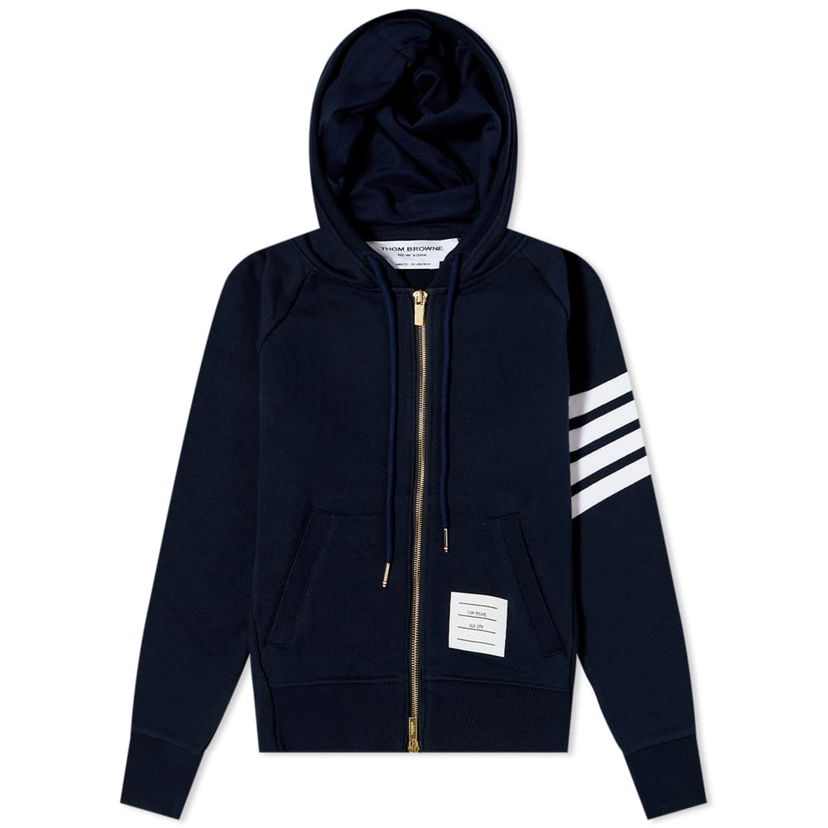 Світшоти Thom Browne Thom Browne Classic 4-Bar Zip Hoodie темно-синій | FJT001A-00535-415