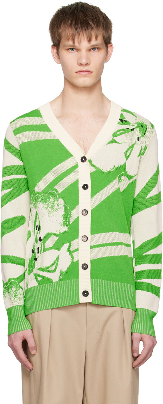 Cветр Feng Chen Wang Feng Chen Wang Floral Cardigan Зелений | FUS15KT08