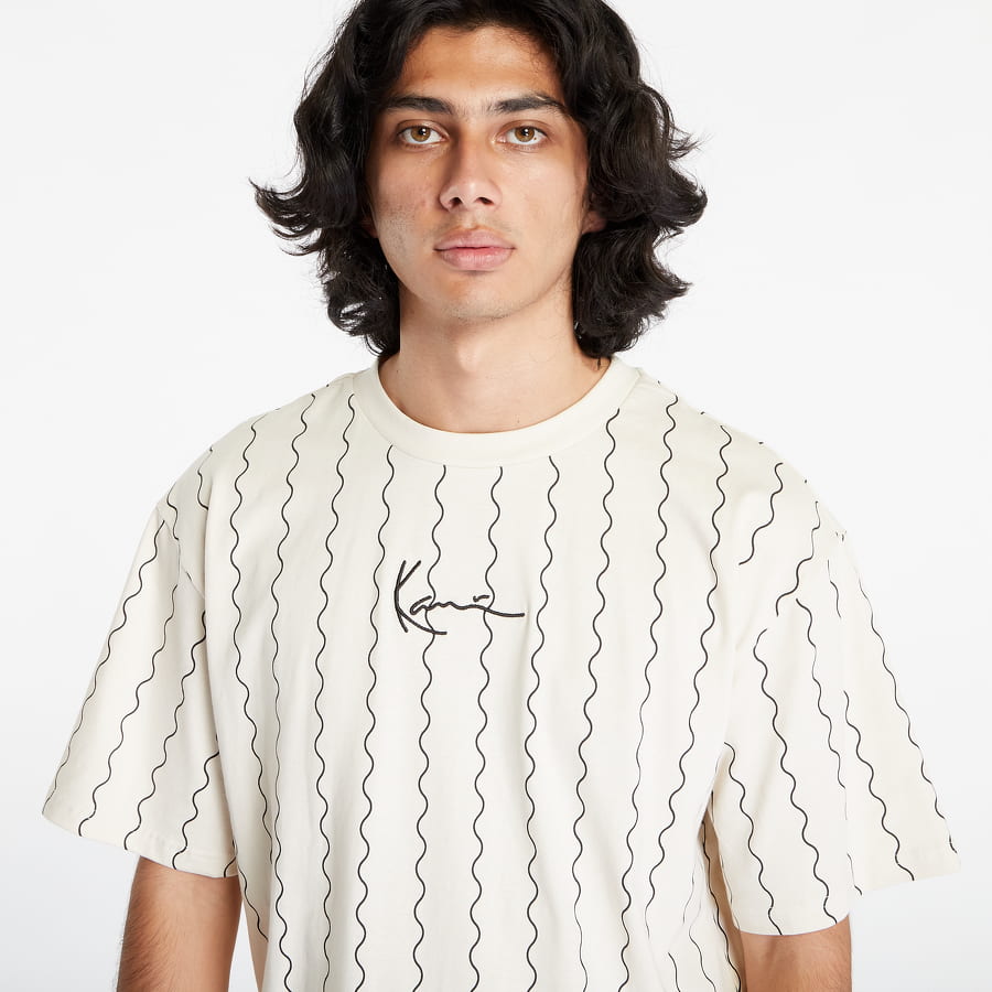 Футболка Karl Kani Small Signature Ziczac Pinstripe Tee білий | 6037819, 1