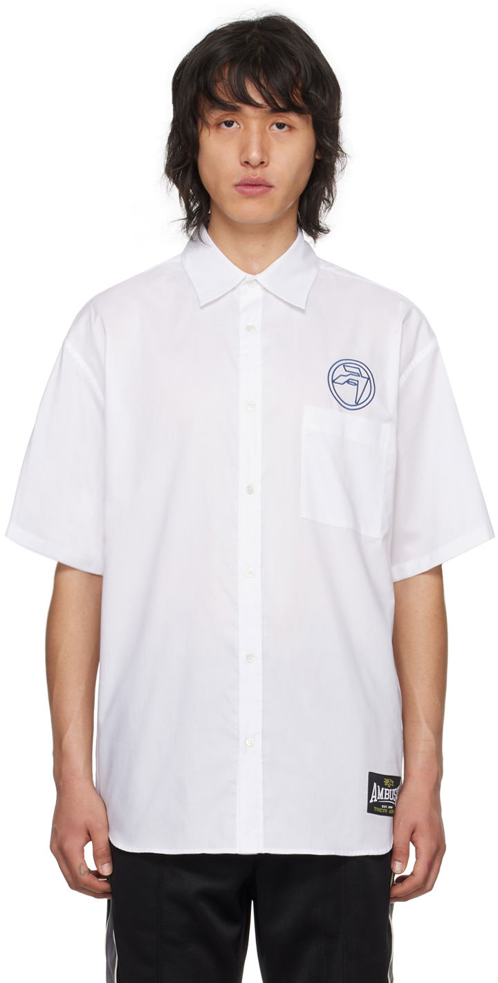 Сорочка Ambush Circle Amblem Shirt білий | BMGG001S24FAB0010145