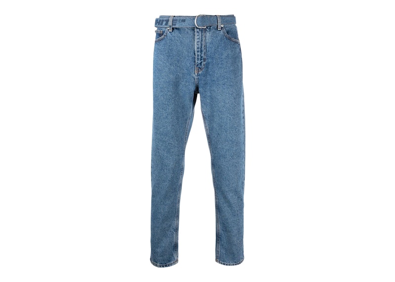Джинси Off-White Belted Denim Jeans Синій | OMYA142C99DEN0024949