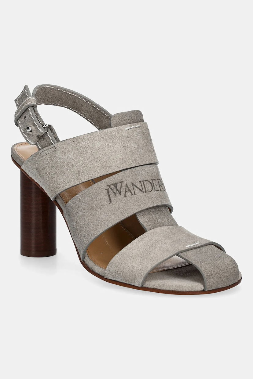 Кросівки та взуття JW Anderson JW Anderson Suede Heeled Sandals Сірий | SN0097.LA0359.929