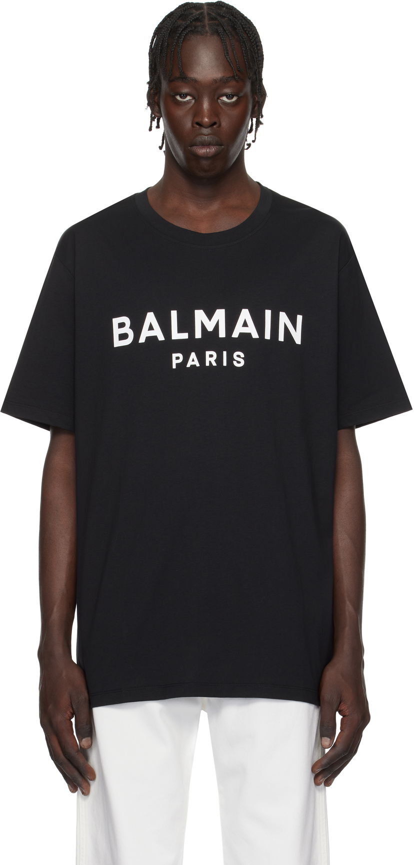 Футболка Balmain Print T-Shirt чорний | EH1EG010BB73