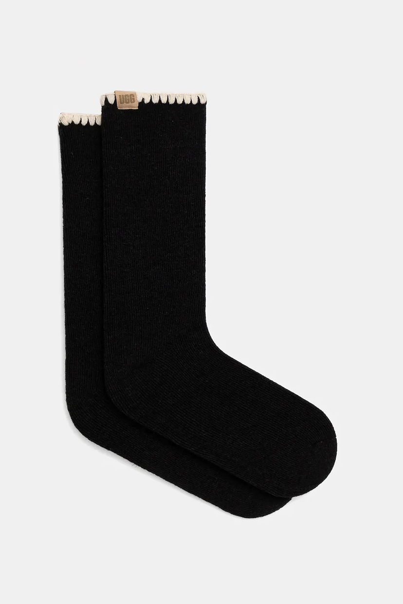 Шкарпетки UGG MARLENY Wool Blend Scalloped Trim Socks чорний | 1163870