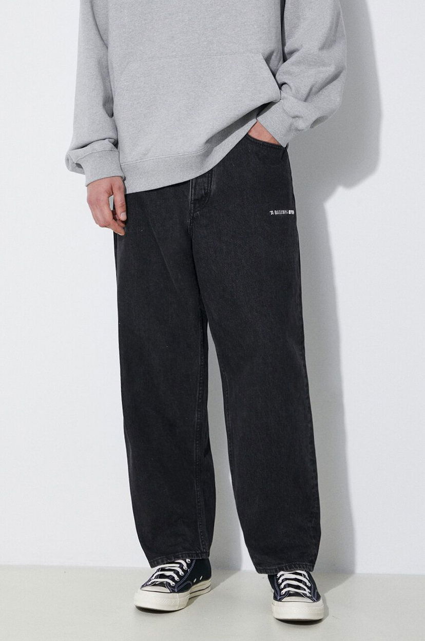 Джинси BAPE A Bathing Ape Metal Logo Pin Denim Pants чорний | 1J80150053