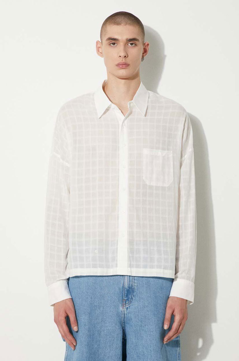 Сорочка Stampd STAMPD Cropped Oversized Buttondown Shirt білий | SLA.M3320BD.WHT