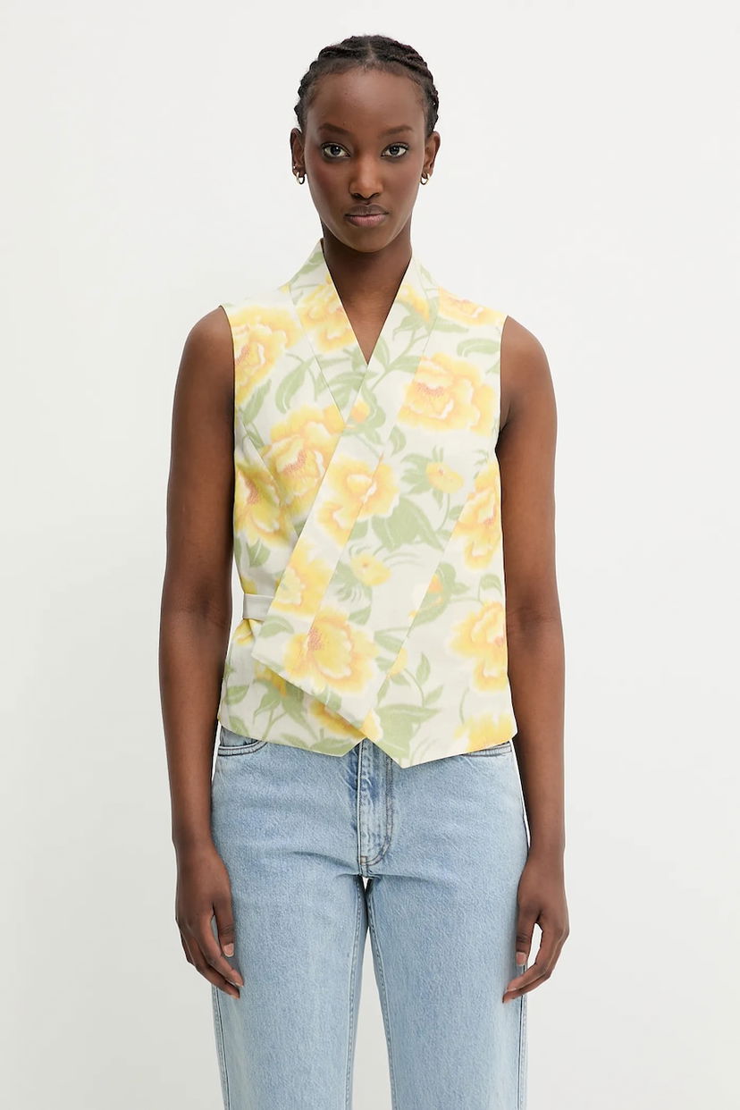 Жилет KENZO Kenzo Floral Print Wrap Vest Жовтий | FF52GI0099O1.01