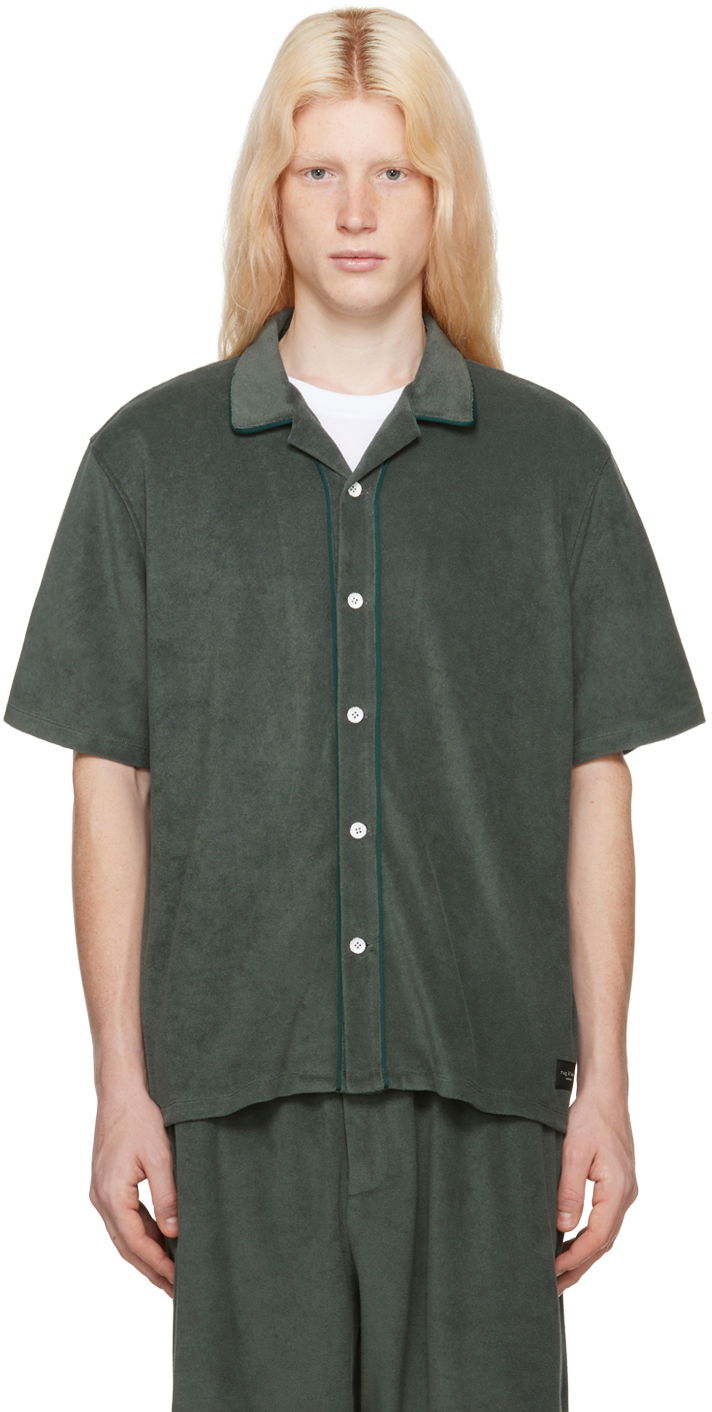 Сорочка rag & bone Rag & Bone Avery Resort Shirt Зелений | MBC23HT014ZM14
