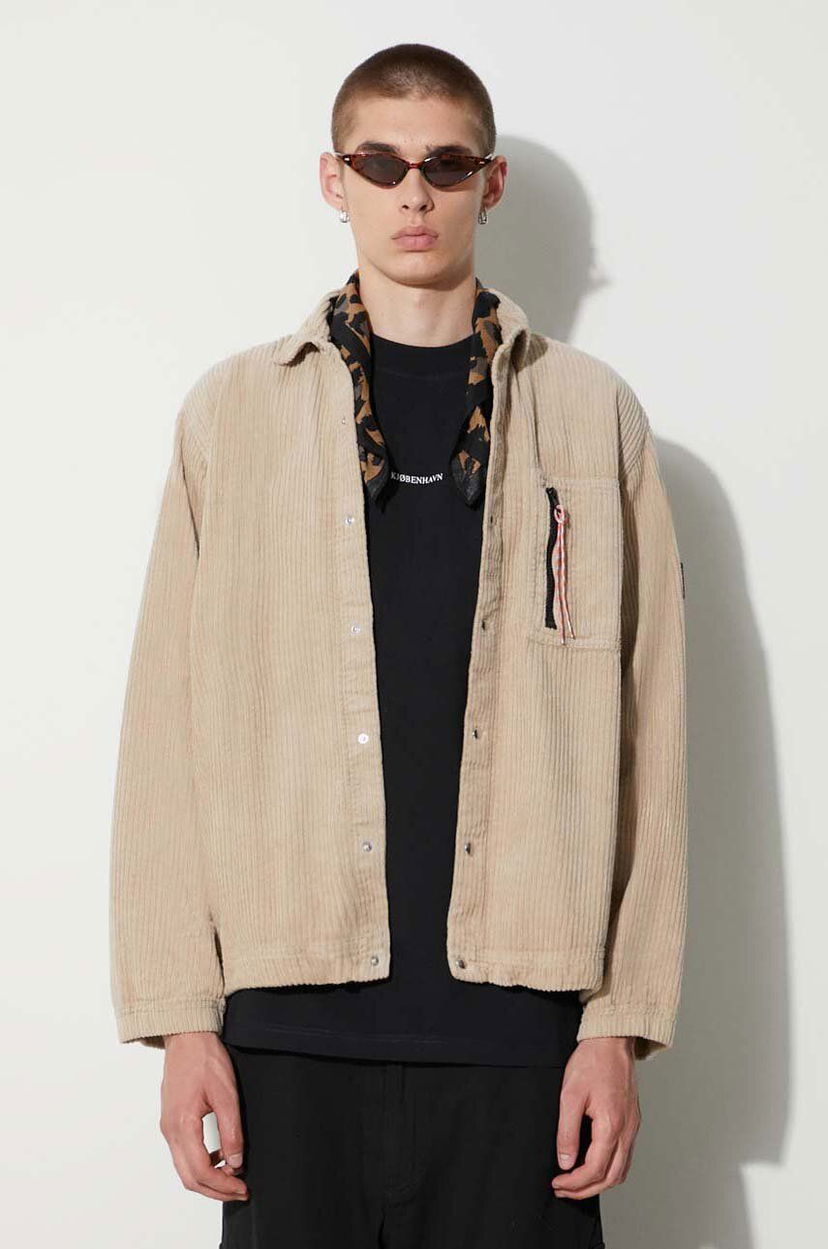 Сорочка Aries Corduroy Overshirt бежевий | FUAR40600