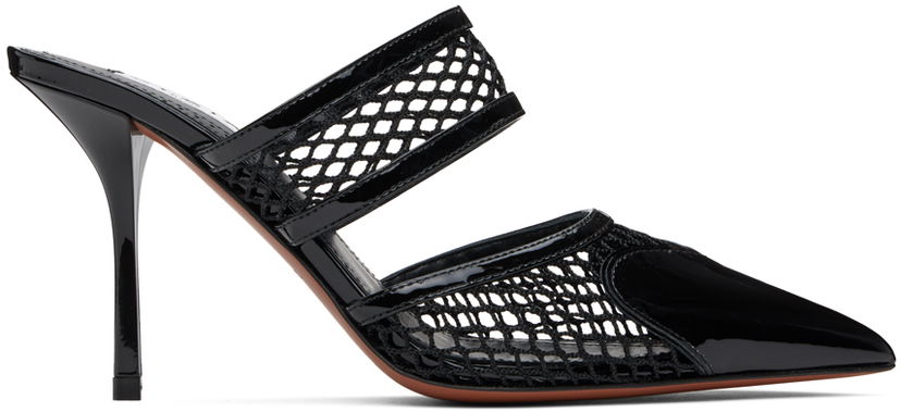 Кросівки та взуття Alaïa 'Le Coeur' Fishnet Pointed Toe Mules чорний | AA3M053CK204