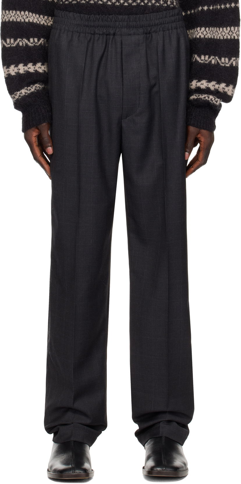 Штани ISABEL MARANT Isabel Marant Nahili Checked Trousers чорний | 23APA0074HA-A3F61H