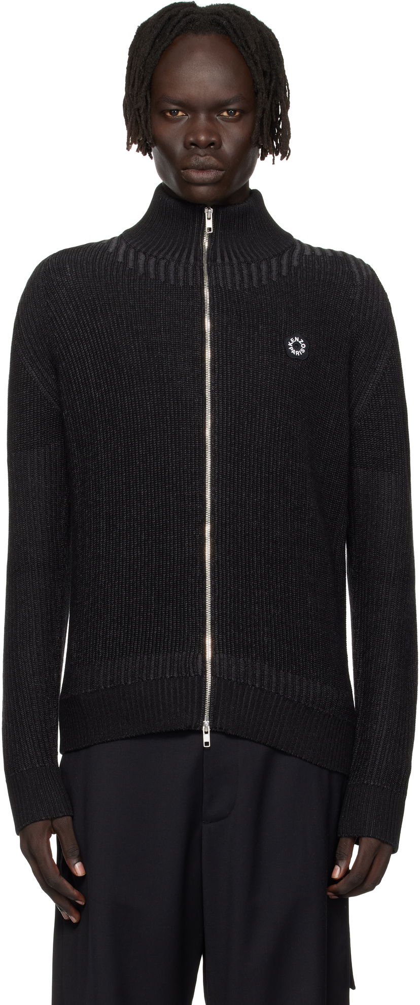 Cветр KENZO Kenzo Paris 'Boke Flower 2.0' Zip Cardigan чорний | FF65CA7403LH