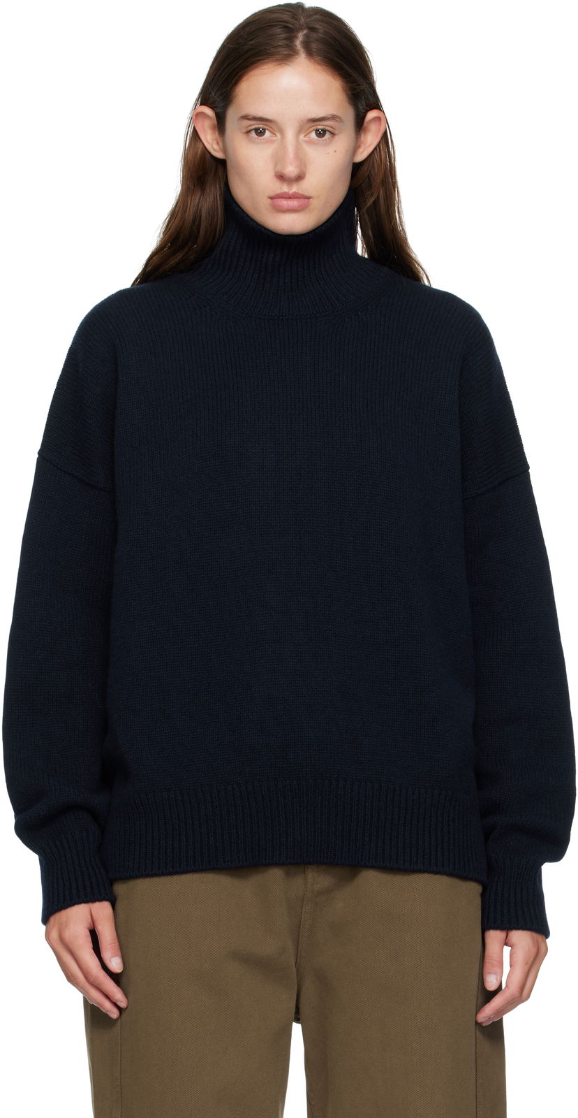 Cветр &Daughter &Daughter Balla Rollneck Turtleneck Sweater темно-синій | F2402