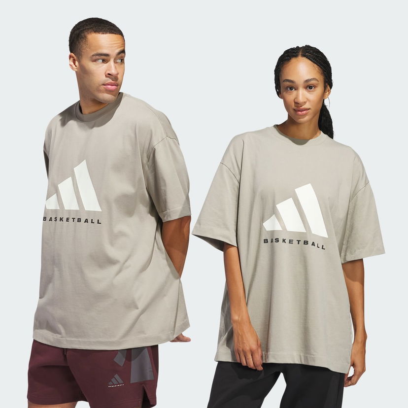 Футболка adidas Performance Basketball T-Shirt бежевий | JD6127