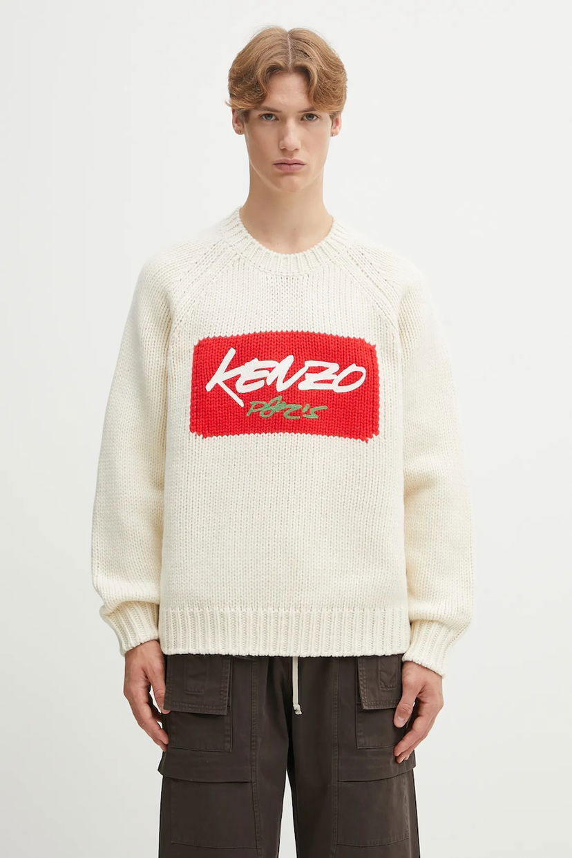 Cветр KENZO Kenzo Rws Futura Jumper Knit Sweater білий | FF65PU7573CT