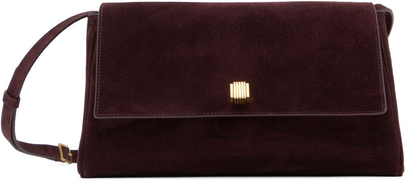 Сумочка Khaite KHAITE Audrey Suede Crossbody Bag Бордовий | H3032-726