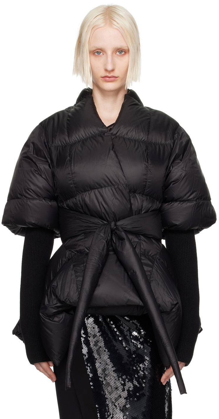 Куртка Rick Owens Black Porterville Batwing Down Jacket чорний | RP02D3750 NPD2