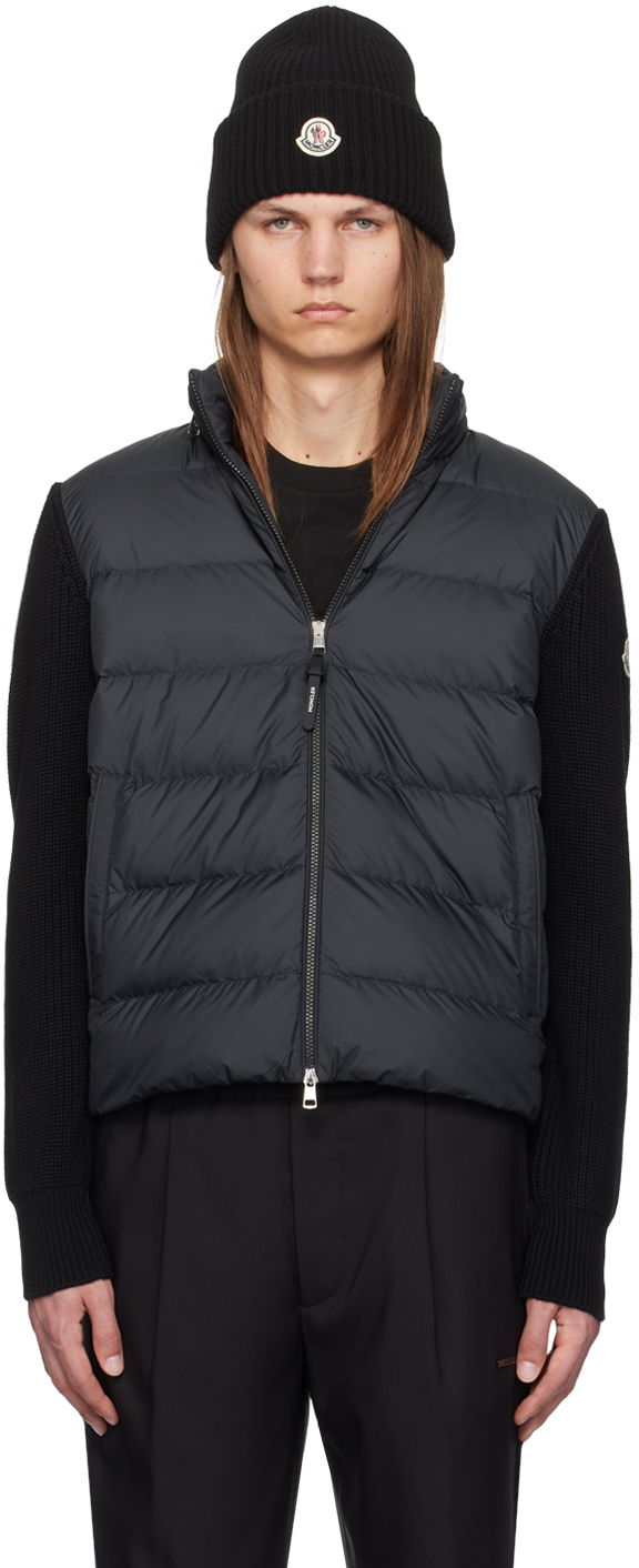 Пуховик Moncler Padded Zip-Up Hoodie чорний | J20919B00032M1131