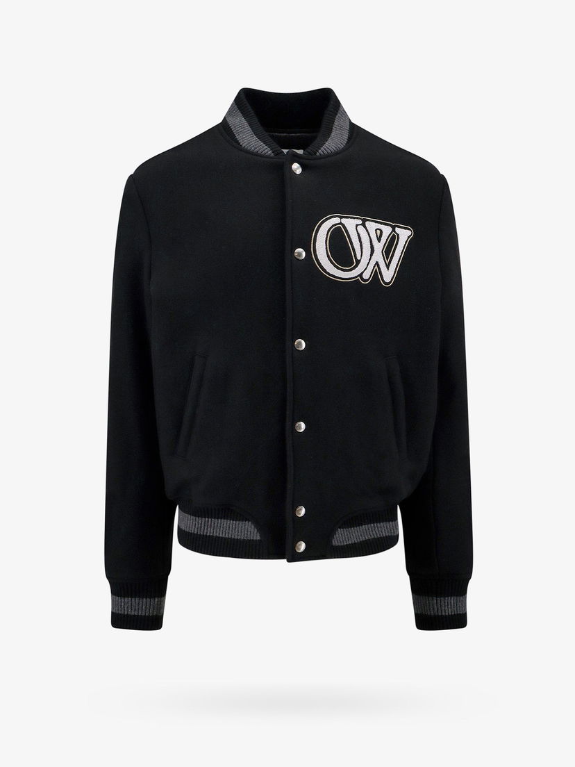 Куртка бомбер Off-White JACKET - OFF WHITE чорний | OMEH053C99FAB0021001