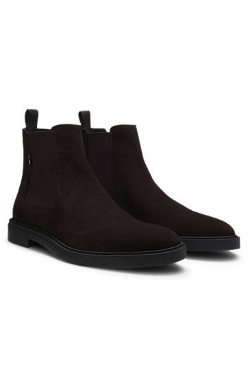 Одяг BOSS Suede Chelsea Boots чорний | 50552528